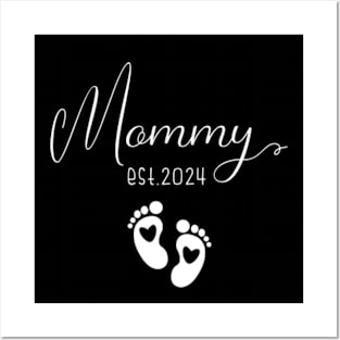 Mommy Est 2024 Mommy To Be New Mom Pregnancy Posters and Art